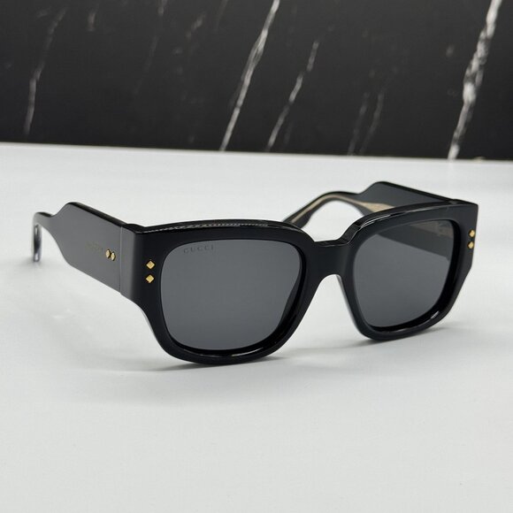 NEW GUCCI GG1261S 001 BLACK/GRAY UNISEX SUNGLASSES GUCCI - Picture 1 of 10